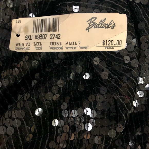 BLACK SEQUIN PULL-ON SKIRT SIZE M-L - Picture 8 of 8